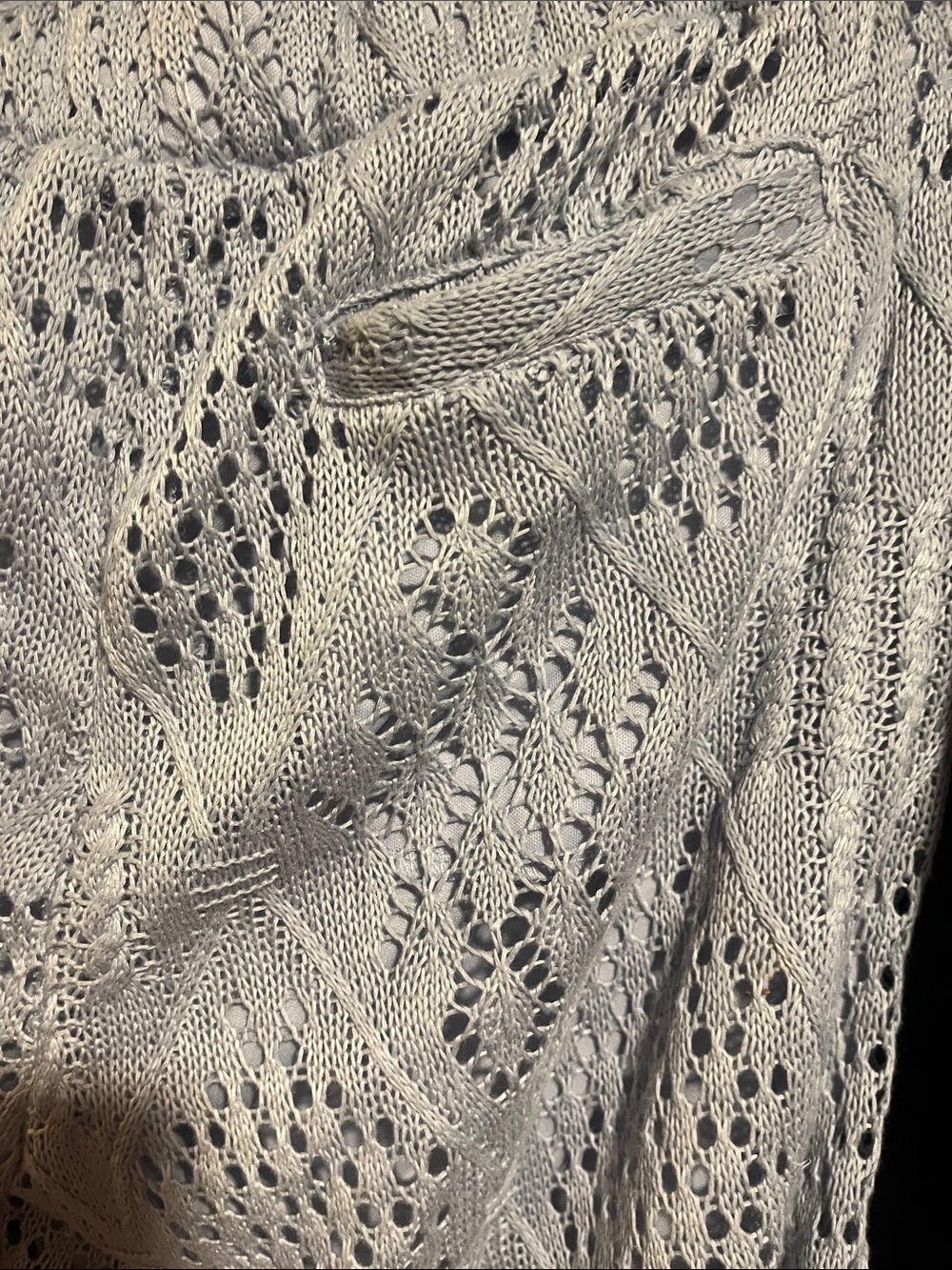 High-Waist Crochet Knit Shorts in Light Taupe - Picture 7 of 8
